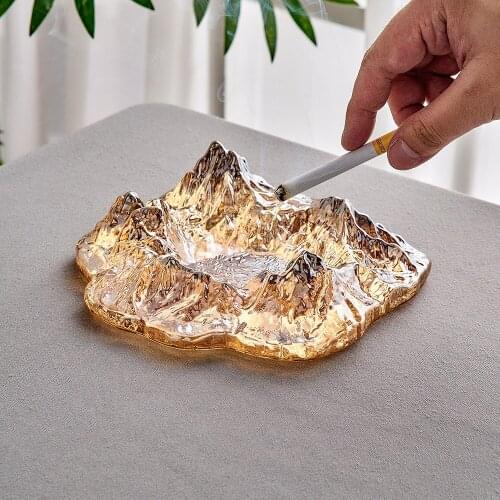 Glass Ashtray Modern Home Decoration Living Room Decoration Office Desk Accessories Home Decor Smoking Accessories Cigar Ashtray