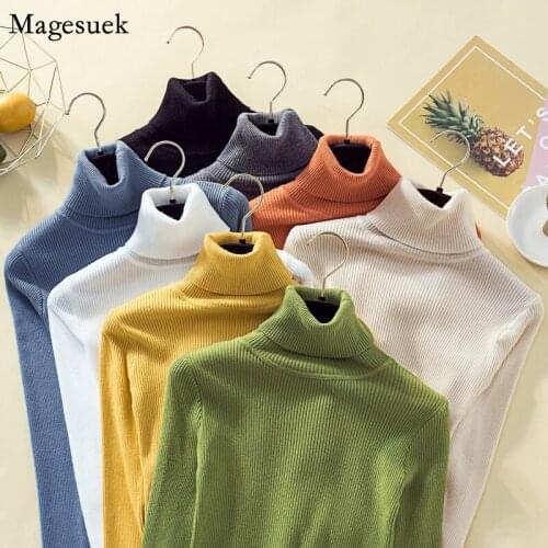 Knitted Turtleneck Sweater Women Long Sleeve Cashmere Pullover Sweater Women Autumn Winter New Green Warm Jumper Sweaters 16200