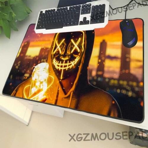 XGZ City Landscape Large Size Mouse Pad Lock Side Hip Hop Singer Fan Laptop PC Table Mat Light Effect Printing Rubber Non-slip