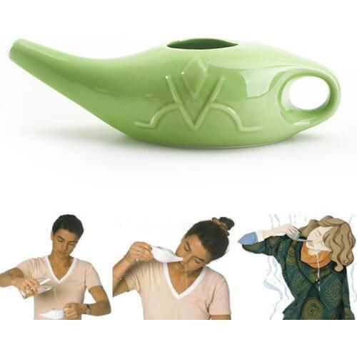 Yoga for the neti pot cleaning the neti pot wash nasal exchanger with the ceramicss stuff pot of nasal irrigator b0123