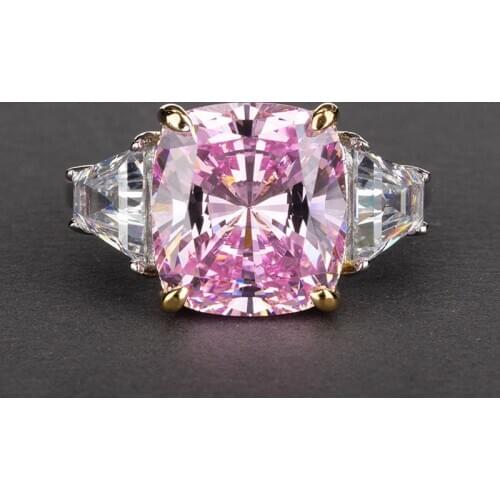 Luxury 100% 925 Sterling Silver Wedding Engagement Jewelry Ring Exquisite Created Moissanite Rings for Women Wholesale Gifts