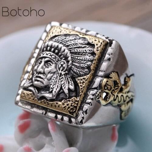 100% S925 sterling silver jewelry personality Indian Emirates male women opening ring Thai Silver ring Valentines Day present