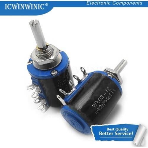 2piece WXD3-12 1W 10K ohm WXD3-12-1W 5 ring multi-circle precision wire-wound potentiometer In Stock