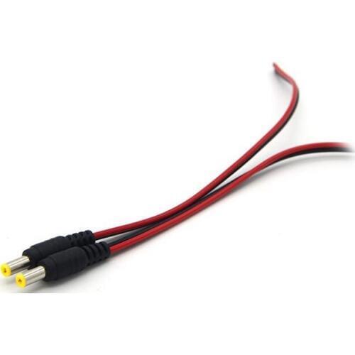 20pcs DC 5.5x2.1mm male Connector Plug Cable Wire For CCTV Camera and LED Strip Light