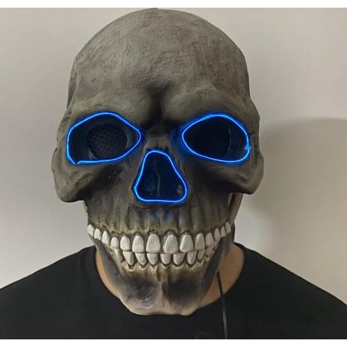 2021 Halloween Mask for Cosplay Terror Decorative Full Head Mask / Helmet Movable Jaw (luminous Eyes) Creative маска анонимуса