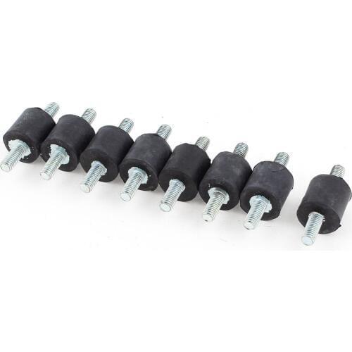 Uxcell 8pcs 5/8" x 5/8" Rubber Shock Absorber Vibration Isolator Mounts M5