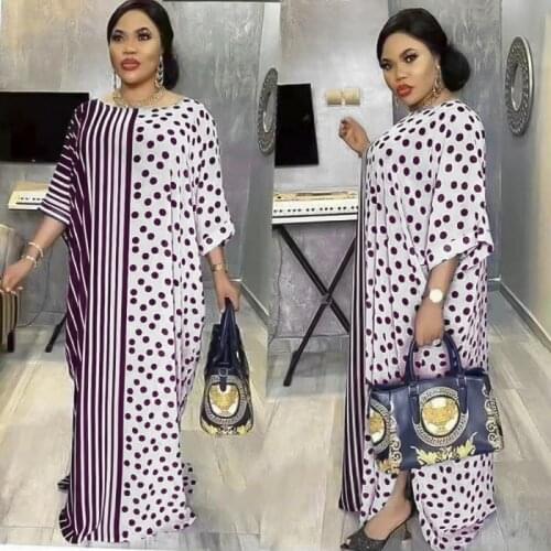 Boubou Africain Femme 2021 African Print Dashiki Clothes Plus Size Women Dress Batwing Sleeve Ankara Dresses Girl Party Dress