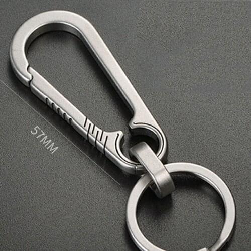 Car Keychain Titanium Alloy Mens Pendant Key Chain Ring Keychain Waist Hanging Personality Creative Simplicity