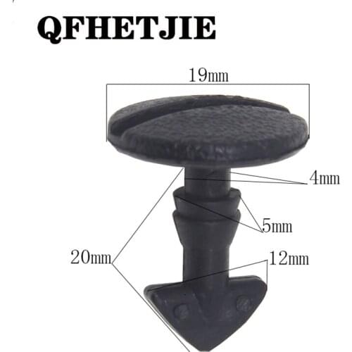 LEDTENGJIE Car Fastener Insulation Cotton Fixed Clip 100PCS Black YT-3569 Engine Cover Lining Ceiling Clip for Car Repair Clip