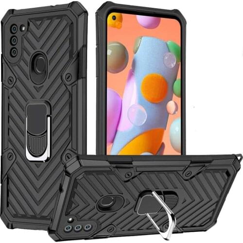 Phone Case for Samsung Galaxy A11 Case Magnetic Stand Ring Holder Slim Hard Rugged Cell Accessories Glaxay A 11 Gaxaly 11A Black