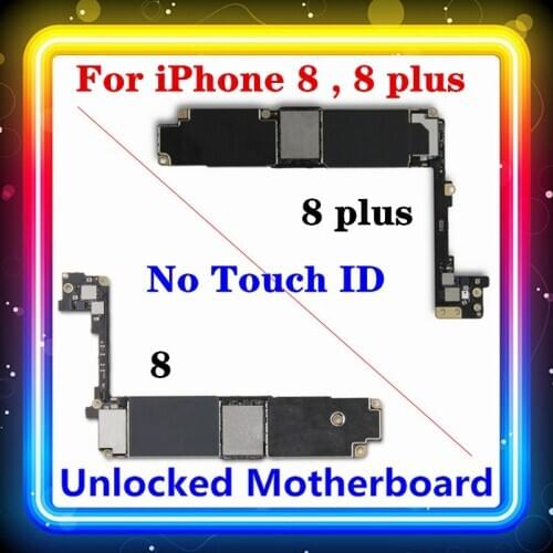For IPhone 8 ,8 plus Motherboard NO Touch ID 256 / 64GB IOS Installed Full Chips Mainboard Clean Original Replaced Logic Board