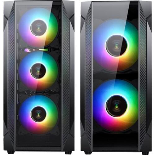 Double-sided tempered glass computer case desktop ATX large motherboard gaming game case