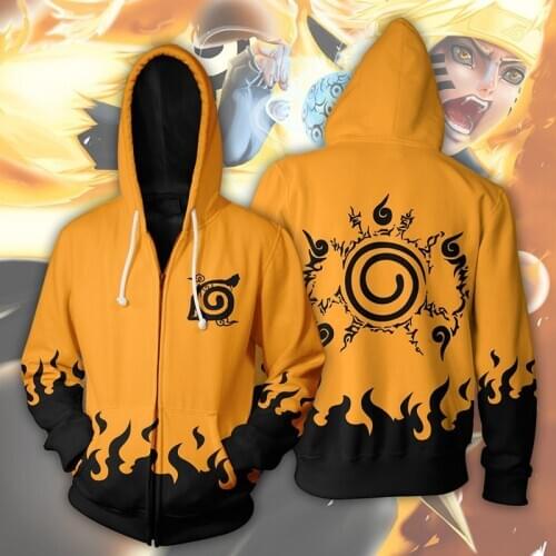 Hot Anime Naruto Zip Hoodie Jackets Cosplay Clothes Costumes Men Hoodies Sweatshirts Uzumaki Akatsuki Haruno Sakura Zipper Tops