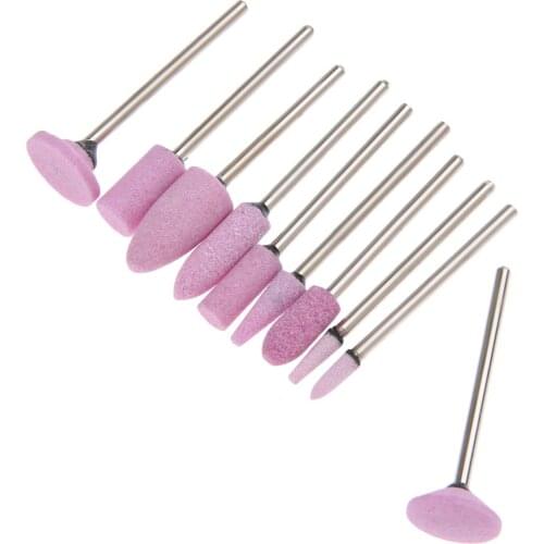 10x 2.35mm Shank Buffing Polishing Grinding Head Wheel For Grinder Rotary Tool For Polishing Grinding Engrave Glasses