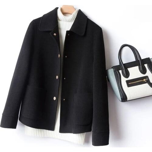 LuckBN Womens Black Coats