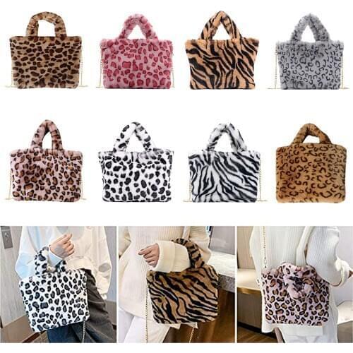 Fashion Leopard Print Handbag Womens Causal Tote Shoulder Purse Cross Body Bag Girl Friend Gift Fashiohn Hand Bag Warm Winter