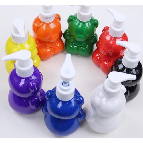 MOKEELO Educational Creative Finger Painting Tool kit Bear Shape Painting Pigment Children DIY Graffiti Safe Washable 3080