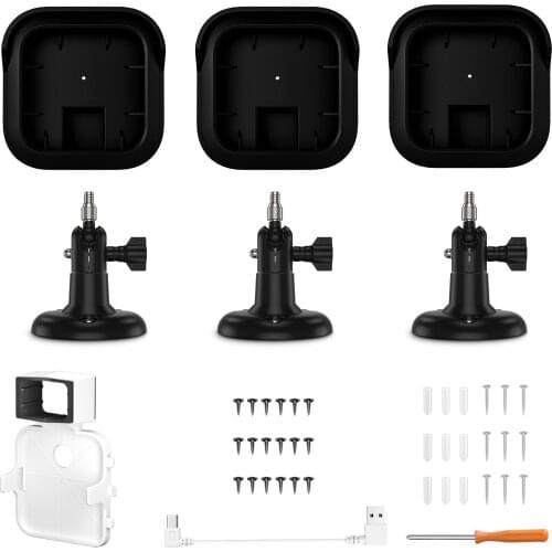 DF1079+1021+DF1005 Outdoor Security Wall Mount Plus Weatherproof Protective Cover and 360 Degree Adjustable Mount Lock