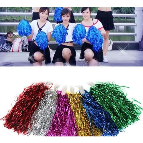 New Wedding Favors Flower Ball Pom Poms Shining Bling Bling Party Costume Supply Sports Cheerleader