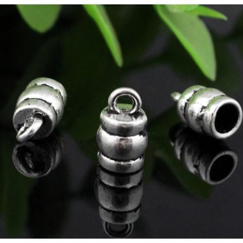 Fit 4mm Cord Crimp End Caps Buckle Tips For Necklace Bracelet Connectors Clasp DIY Making Accessories 10x6mm 50pcs K04196