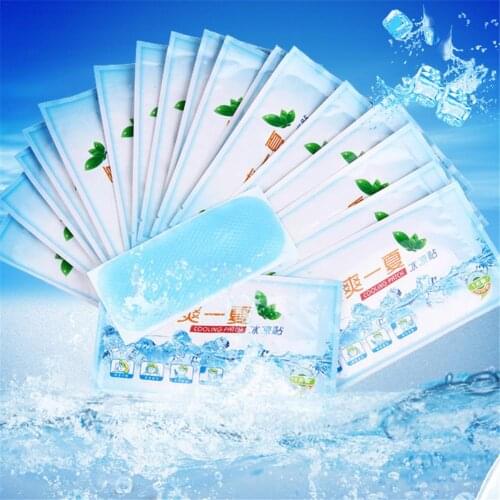 Cooling Patch Down Fever Ice Medical Plaster Anti Hot Lower Temperature Polymer Hydrogel Family Outdoors Essential Patches
