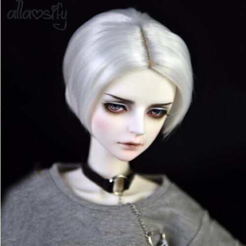 Allaosify BJD Wig 1/3 1/4 1/6 1/8 Short Straight Wigs High Temperature Fiber Hair For Dolls