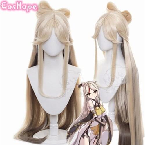 NingGuang Cosplay Genshin Impact Cosplay Women 120cm Long Wig Cosplay Anime Cosplay Wigs Heat Resistant Synthetic Wigs Halloween