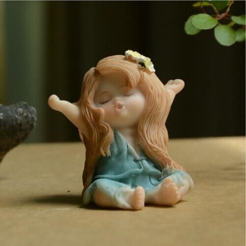 Everyday Collection cute baby Figurine Fairy Garden Decoration Angel miniature home Ornament girl Festival gifts WJ908