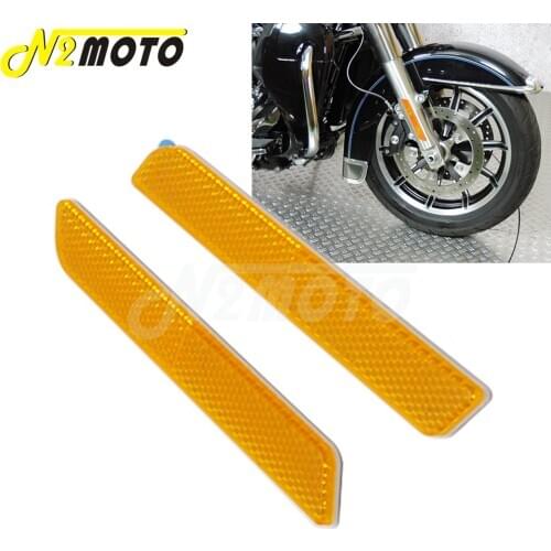 Motorcycle Front Fork Reflector Lower Legs Slider Safety Warning For Harley Road King FLHR CVO 2014 Street Glide FLHX 2014-2018