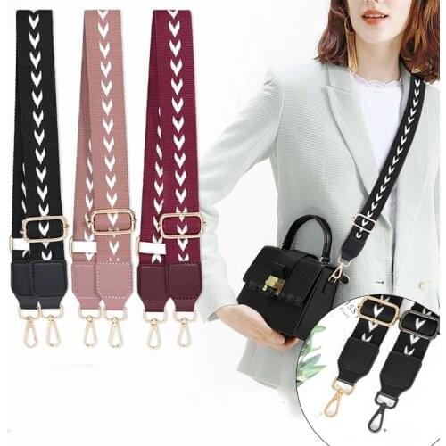 JYSHINE Adjustable Shoulder Strap Bag Handle Colored Belt Obag DIY Nylon Bag Strap for Crossbody Rainbow Women Bag Accessories