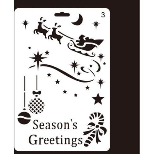 Christmas Layering Stencils Painting template graffiti hand copied board hollowed out photo album graphic spray Painting tool