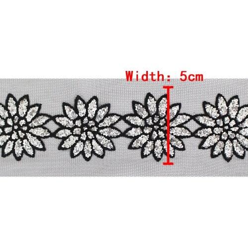 Shidao 5yards/a lot beautiful hight quality lace delicate for full dress 5cm width factory price T106