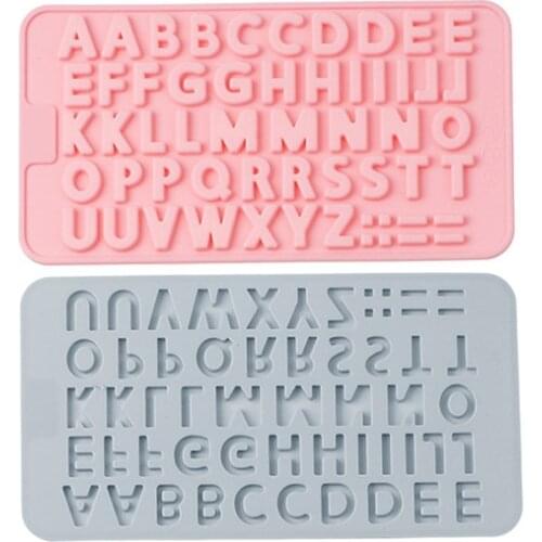 DIY Uppercase English Alphabet Silicone Mold Blue Pink Candy Chocolate Moulds Bake Tool Heat-resistant Cake Decorating Tools