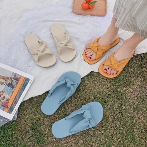 Slippers Women Spring 2021 New Ladies Soft Slippers Women Outer Wear Temperament Candy Color Soft Bottom Beach Slippers