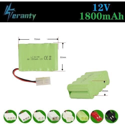 X Model ) 12v 1800mah NiMH Battery For Rc toy Car Tanks Trains Robot Boat Gun Ni-MH AA 1000mah 12v Rechargeable Battery 1Pcs