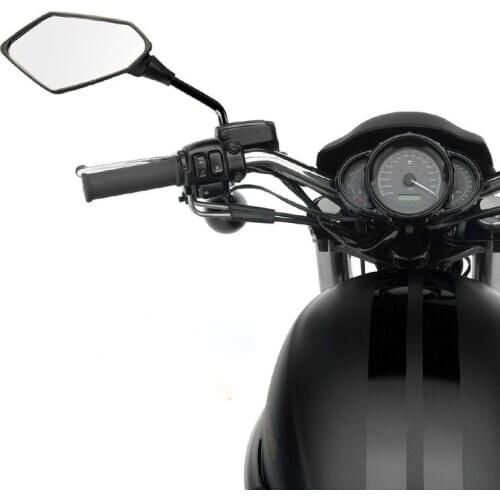 1set Motorcycle Mirrors Rearview Mirror Side Mirrors Wide Field Matte Black Aluminum 8mm/10mm Universal