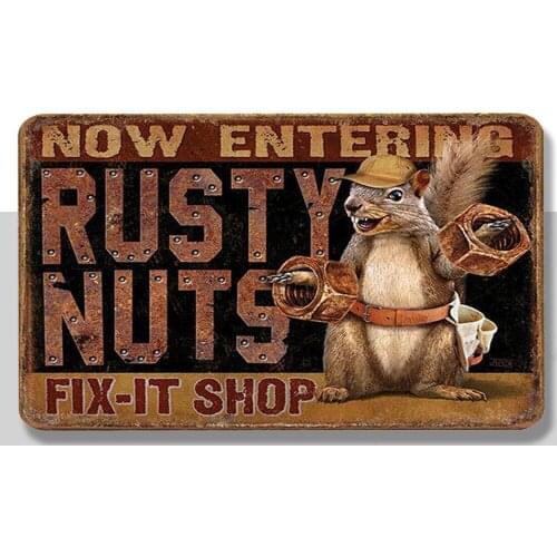 Animal Vintage Retro Metal Tin Signs Wall Plaques Bar Club Pub Plates Home Decor