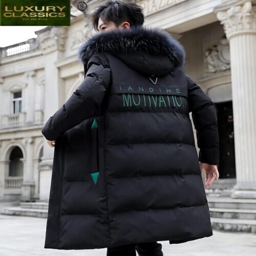 Winter Jacket Men Clothing 2021 Streetwear Down Cotton Coat Man Thick Warm Big Fur Hooded Parkas Ropa De Hombre Hiver 776
