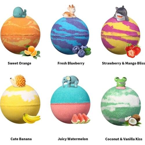 100g Natural Handmade Bath Bomb Ball Bath Salt With A Toy Inside Bathbomb Oil Harmless Healthy Bath Tools For Women And Children