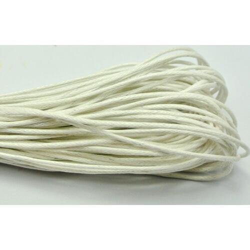 100 Meters White Waxed Cotton Beading Cord 1mm for Bracelet Necklace