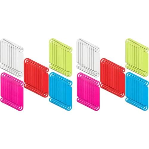 150 Pcs Cable Tags Cable Management Tags Multicolor Cable Labels - 50Pcs 6 X 1.3 X 0.2Cm & 100Pcs 6.3X1.3X0.2Cm