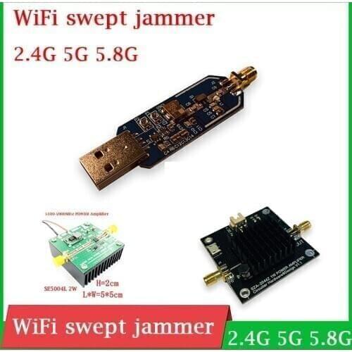 2.4G 5G 5.8G WiFi swept jammer Shielder development board / 1W 2w RF power amplifier FOR 2.4GHZ Bluetooth interference