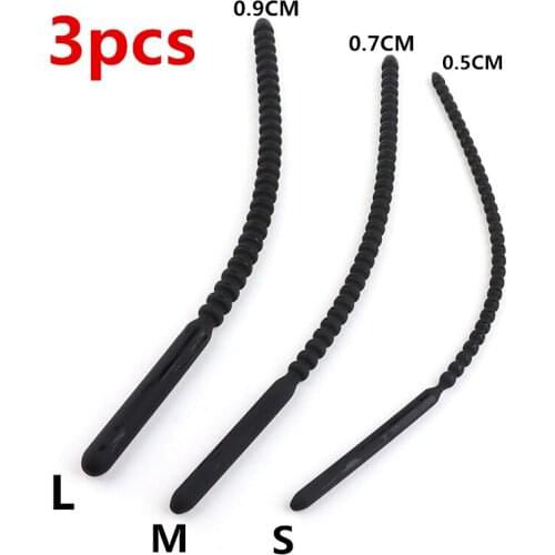 3pcs Silicone Urethral Catheter Dilator Horse Eye Sounding Penis Plug Insert Adult Sex Toys For Men Gay Stimulator Urethra Sound