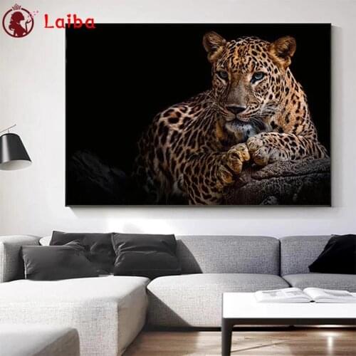 Diamond Embroidery Modern animal art, leopard Picture Of Diamond Painting Full Square round drill Mosaic Cross Stitch Wall Art