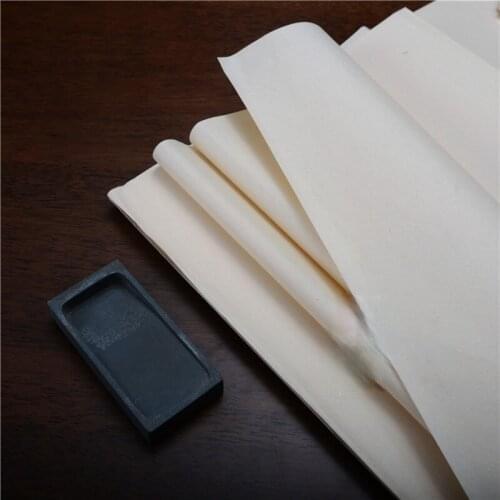 Handmade Bamboo Paper First-class White Yuan Shu Paper Chinese Calligraphy Painting Advanced Half Ripe Xuan Paper Fu Yang Zhi