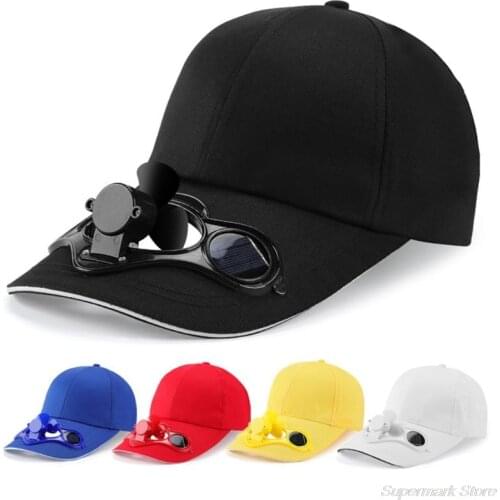Solar Panel Powered Fan Cooling Baseball Cap Summer Sport Outdoor Cap Travel New Ju18 21 Dropshipping