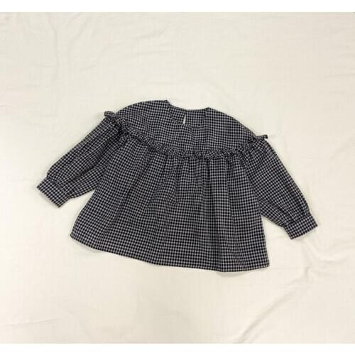 Girls Blouses Clothes Baby Autumn Winter Blouse Shirts Toddler Infant Plaid Dress Tops 1 2 3 4 Years Kids Cotton Ruffles Shirt