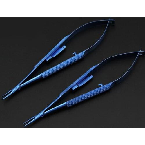 Microscopic Needle Holder Ophthalmic Surgery Lock Type Needle Holder Stainless Steel Needle Holder 14cm