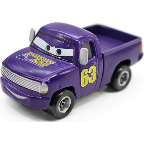 Disney Pixar Cars 2 No.63 purple Commander Pattern Metal Diecast alloy Toy Car model for children 1:55 Brand toys new in stock