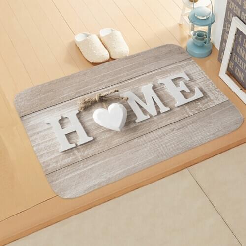 Home Letter Print Doormats Rectangle Non-Slip Door Mat Bedroom Kitchen Entrance Print Floor Mat Doormats Floor Decorate